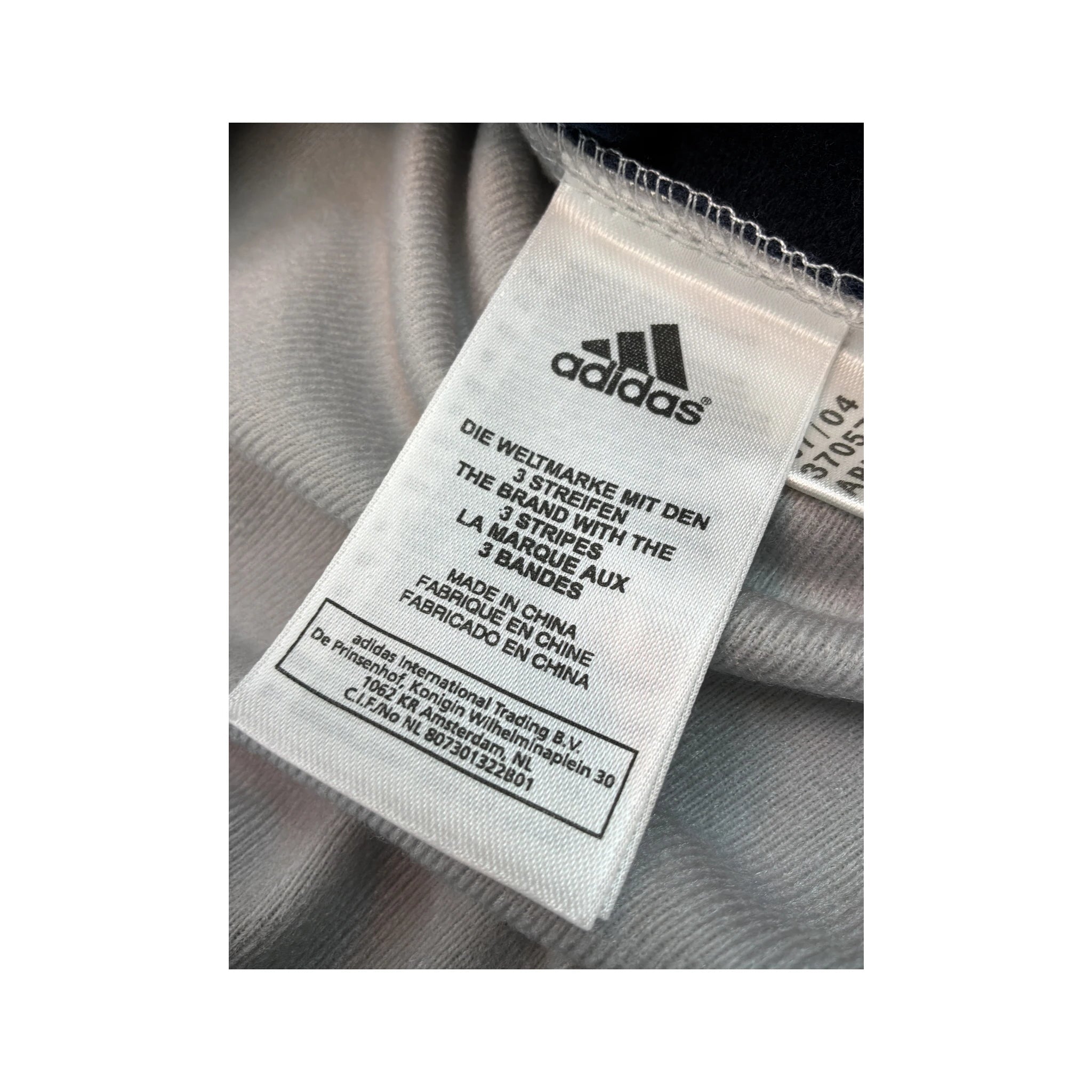 adidas Gray Navy Full Zip Track Jacket
