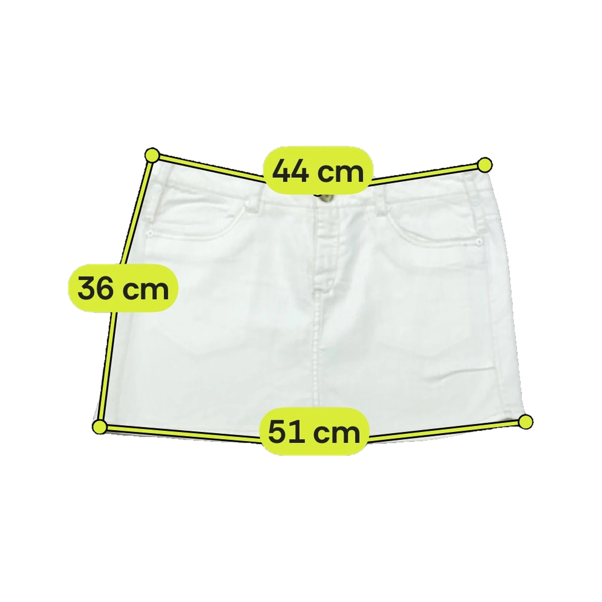 Guess White Cotton Stretch Denim Rhinestone Mini Skirt