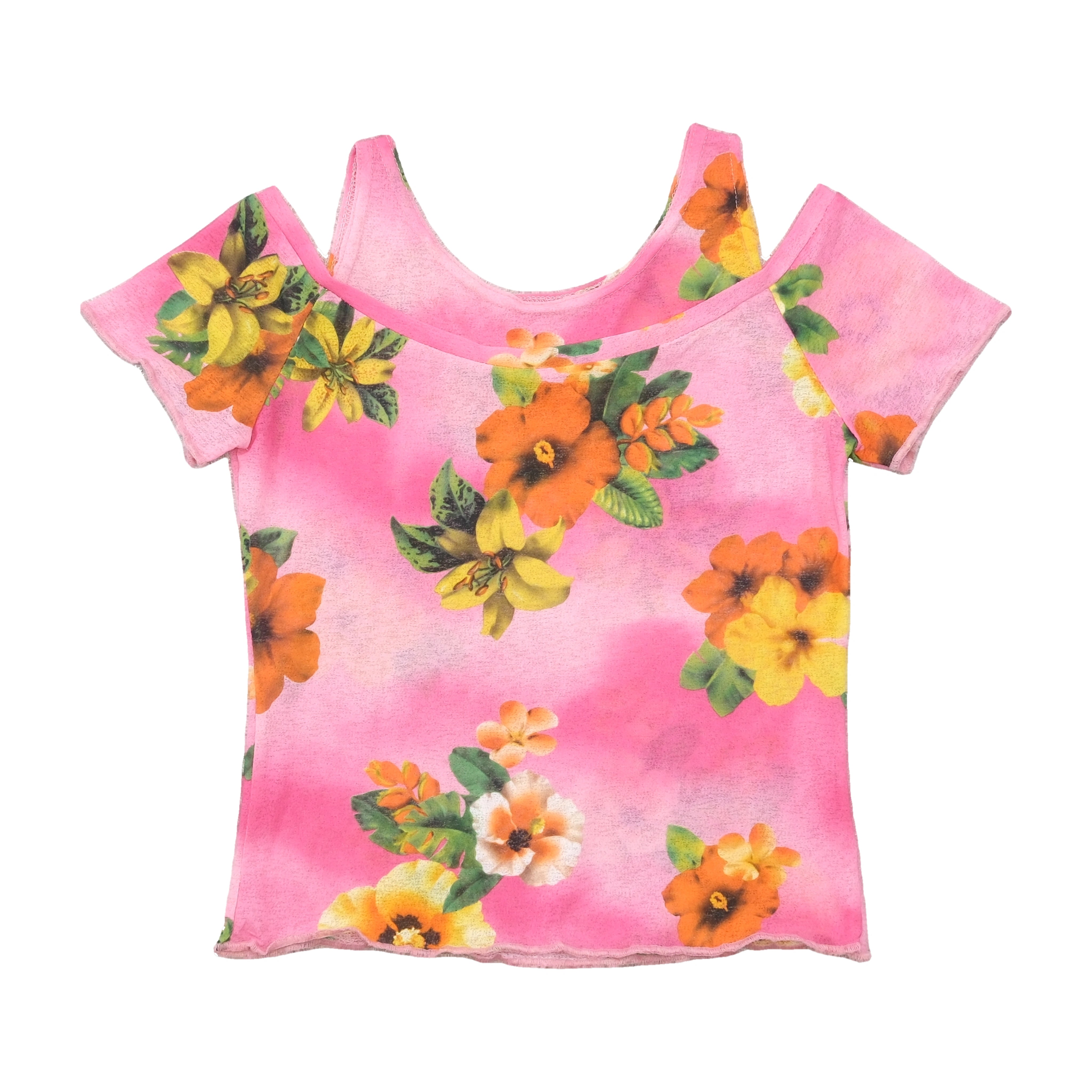 Floral Cold Shoulder T-shirt