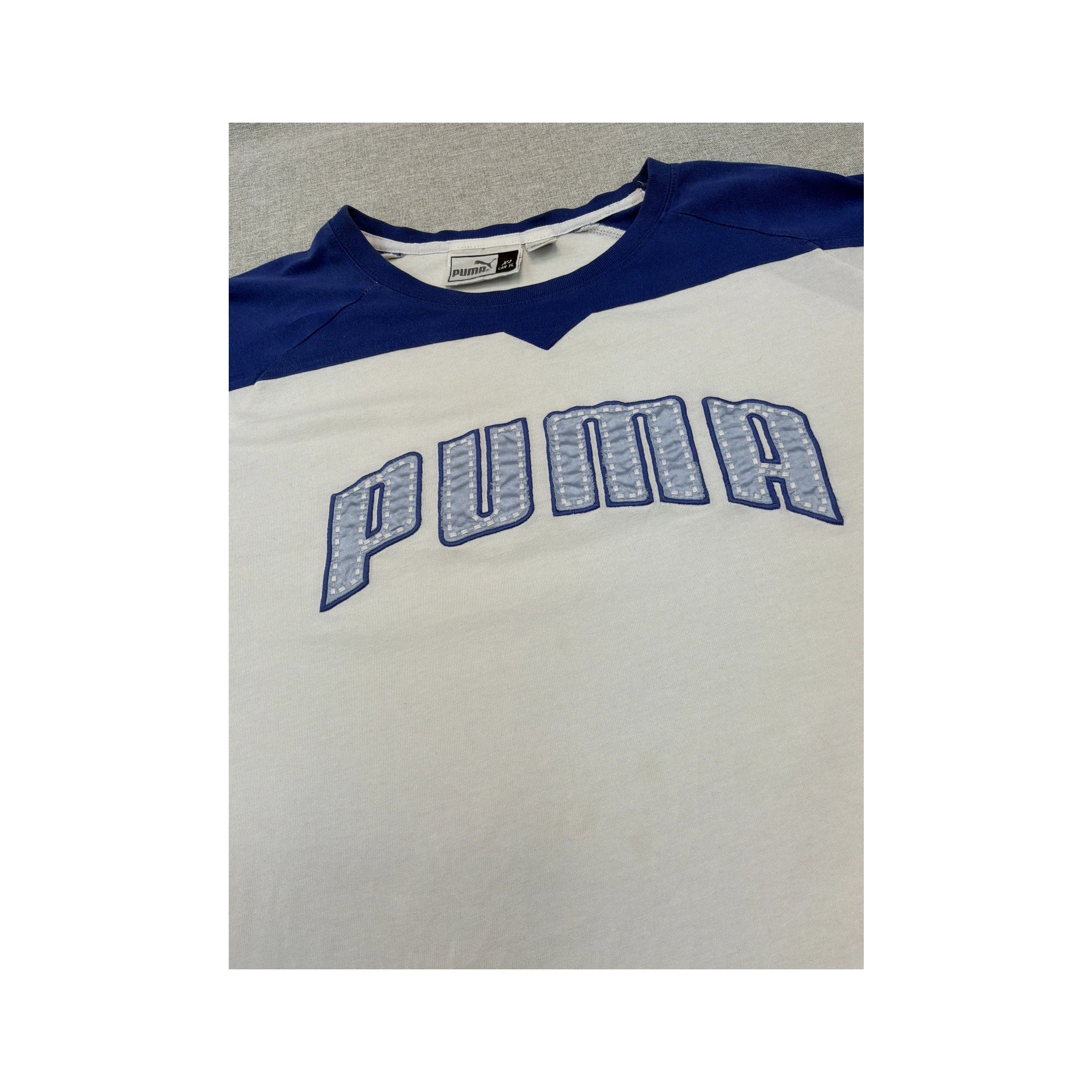 Puma Blue White Raglan Logo T-shirt