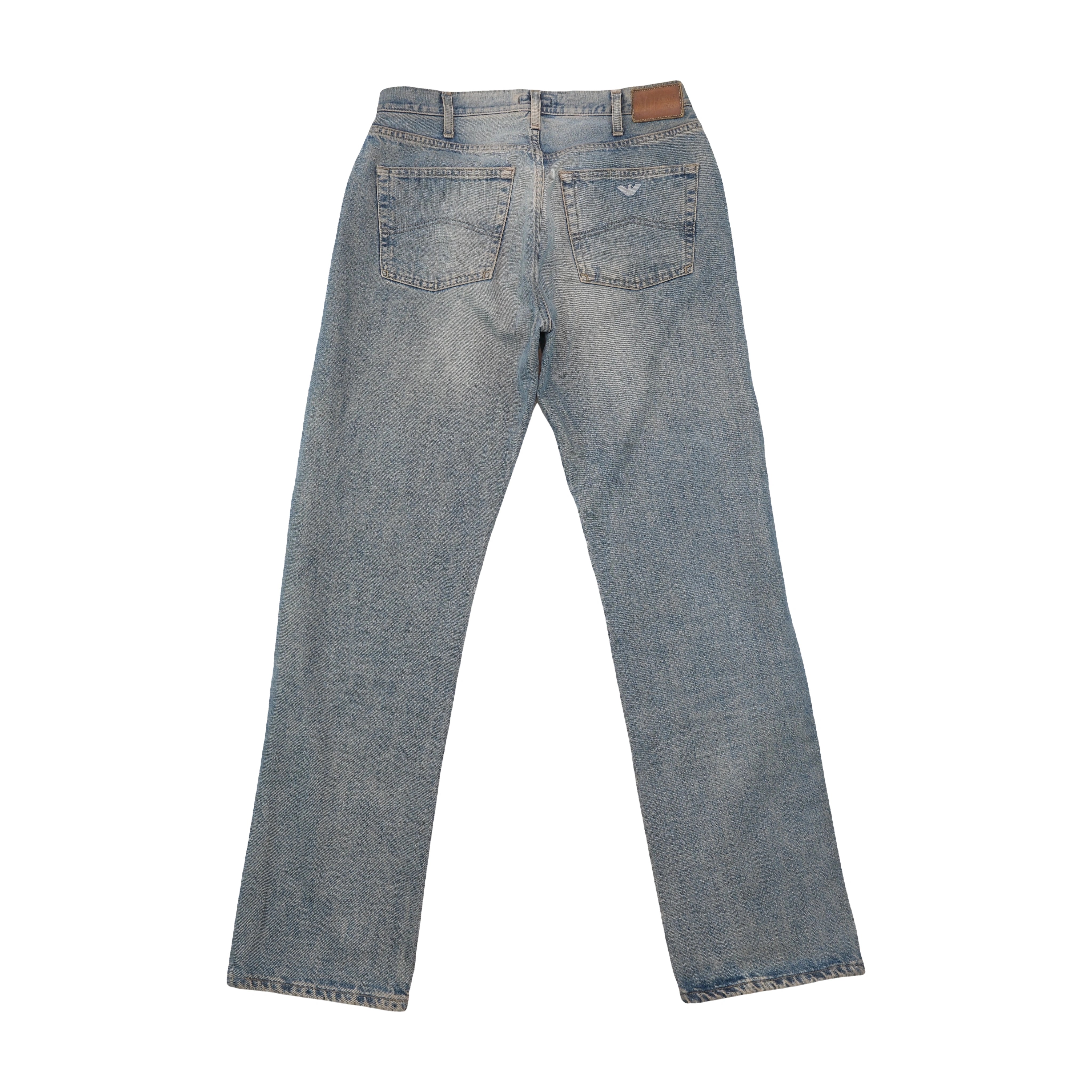 Armani Jeans Light Wash Straight Leg Denim Jeans