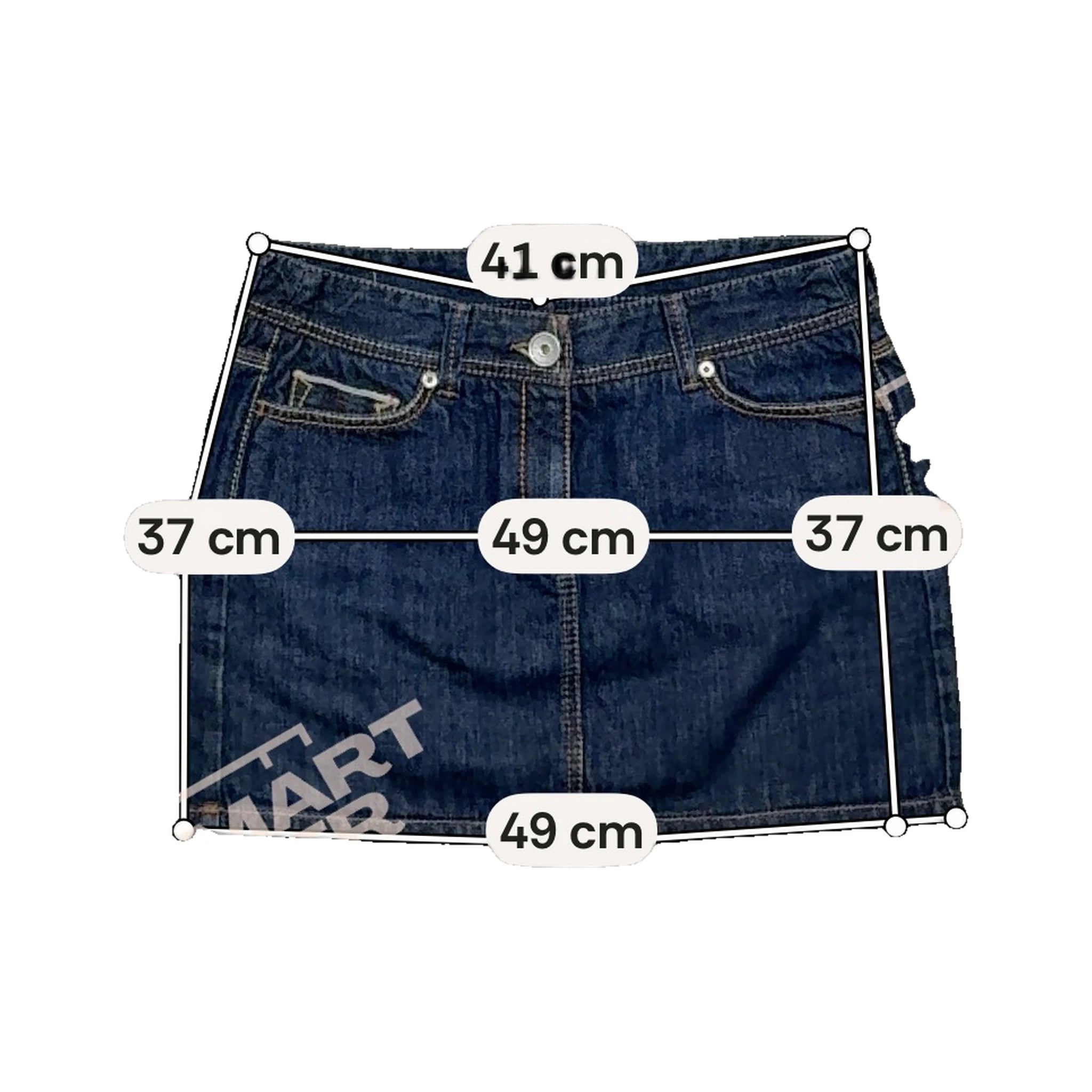 Playlife Dark Wash Denim Mini Skirt
