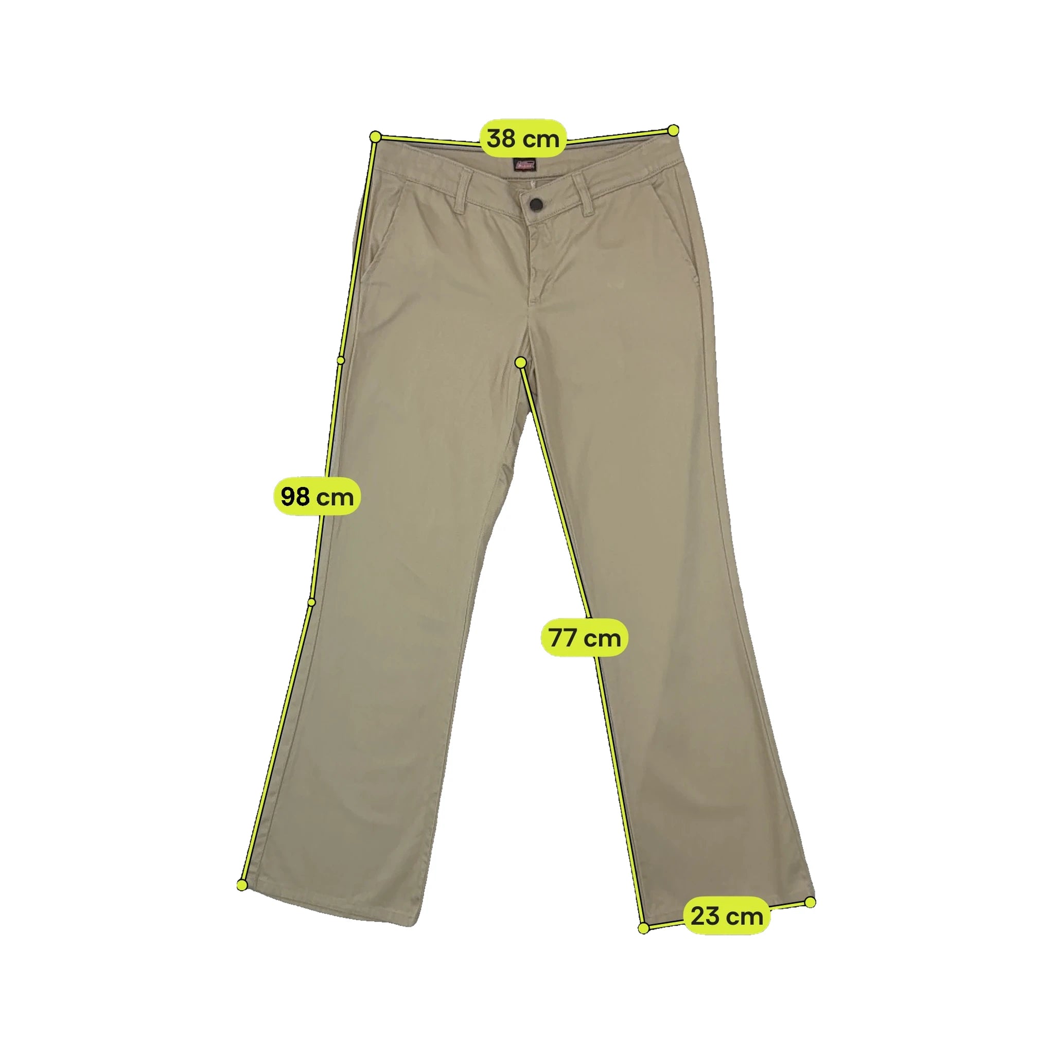 Dickies Mid-Rise Slim Fit Bootcut Cotton Blend Twill Khaki Work Pants