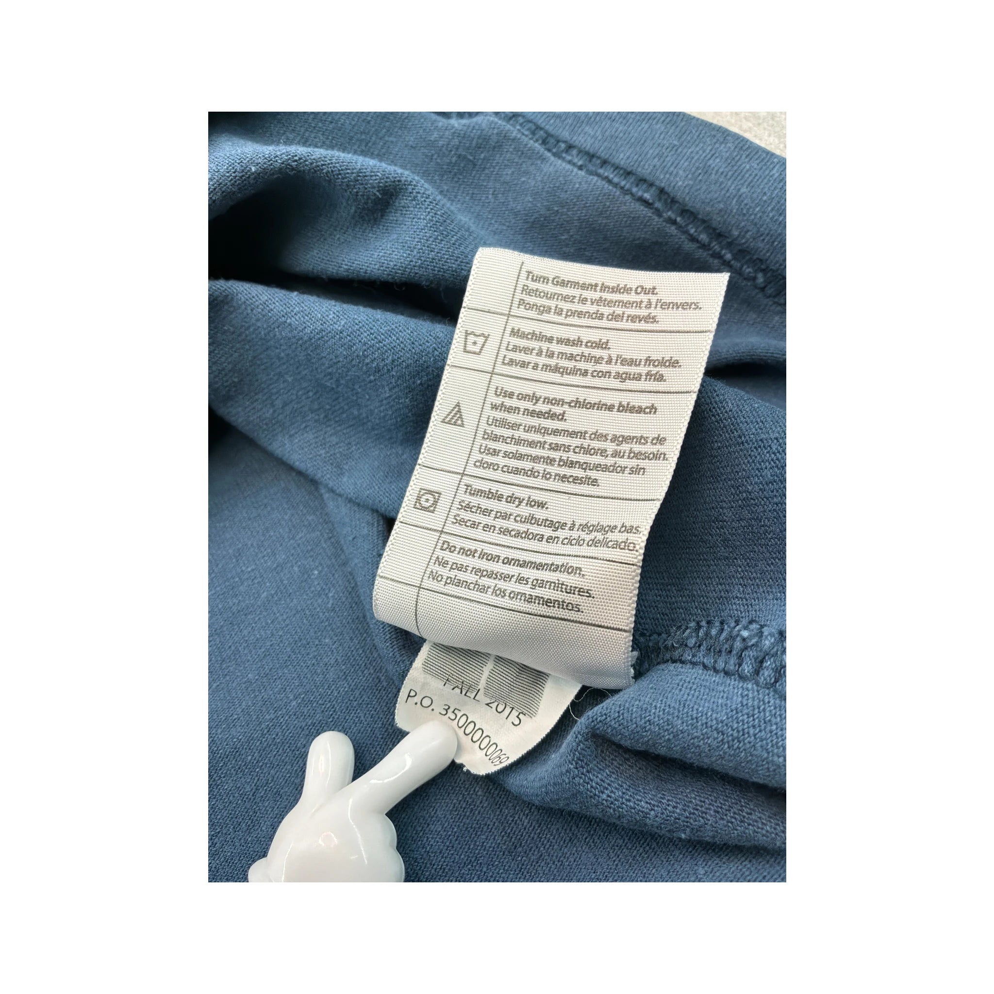 Carhartt Blue Cotton Long Sleeve Pocket Shirt