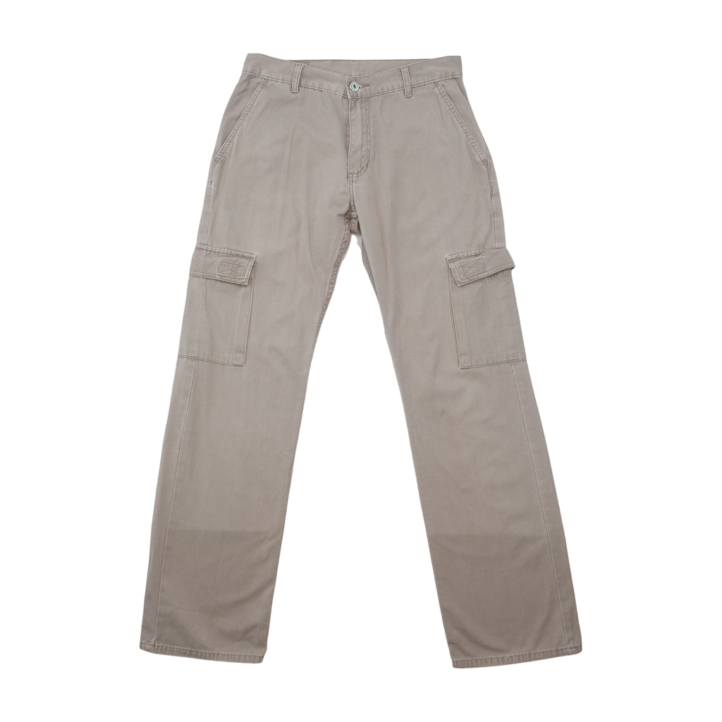 Mustang Beige Cotton Cargo Chinos