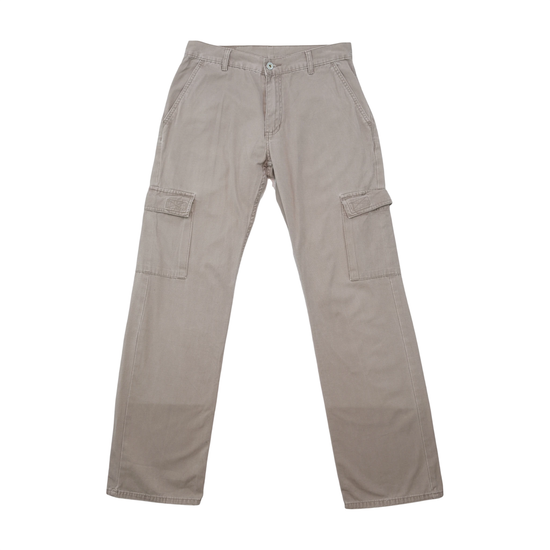 Mustang Beige Cotton Cargo Chinos
