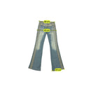 Mitequi Distressed Panel Flare Jeans