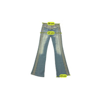 Mitequi Distressed Panel Flare Jeans