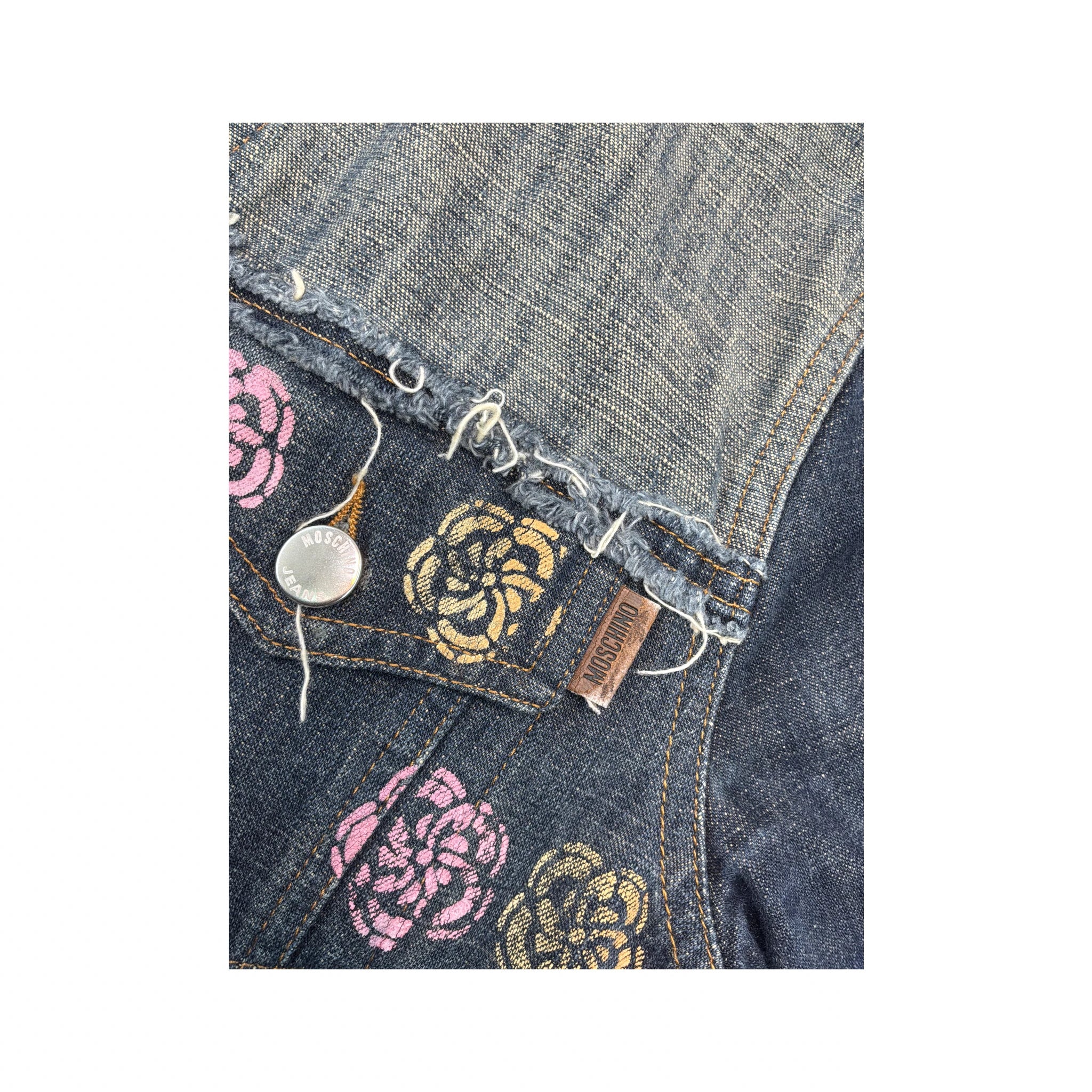 Moschino Jeans Floral Print Denim Jacket