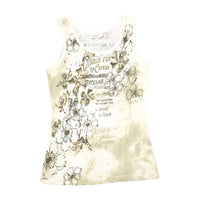 Yessica Floral Text Graphic Cotton Tank Top