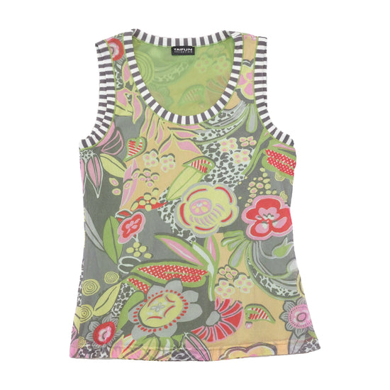 Taifun Collection Floral Abstract Print Tank Top