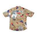 Made in Italy Abstract Collage Print Cotton Shirt