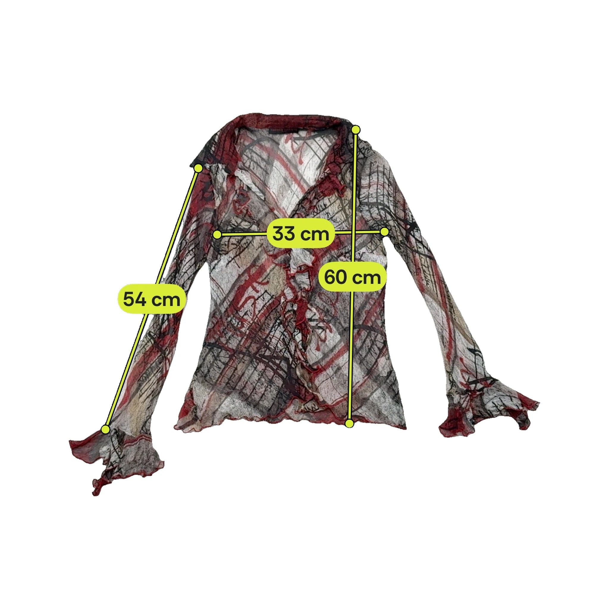 Sandro Ferrone Abstract Print Silk Ruffle Blouse