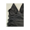 Fifi &amp; Brandi Rhinestone Logo Lace Trim Halter Dress