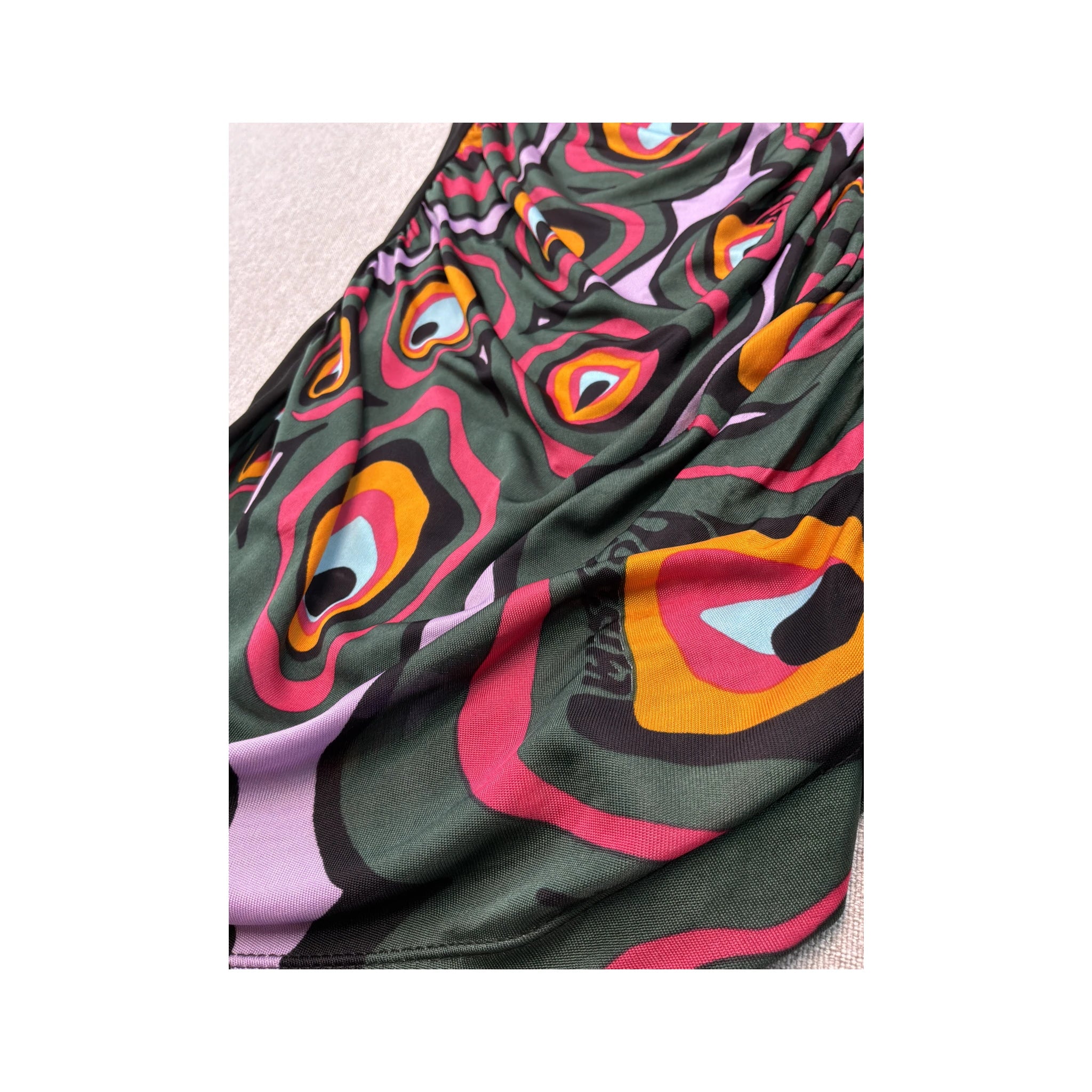 Miss Sixty Collection Psychedelic Print Ruched Dress