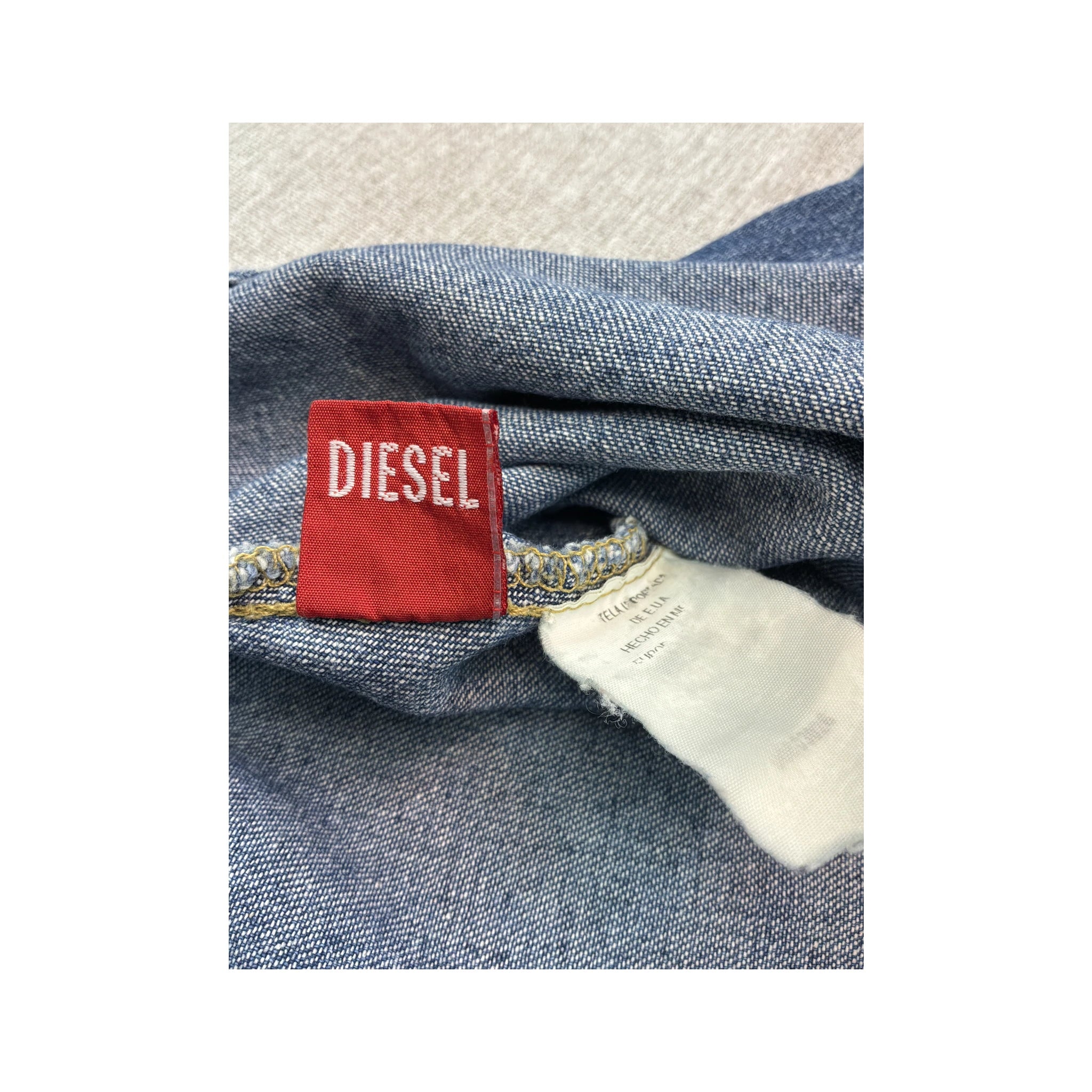 Mini vestido Lingerie Diesel em ganga