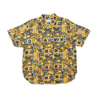 Viva Retro Abstract Print Button Up Shirt