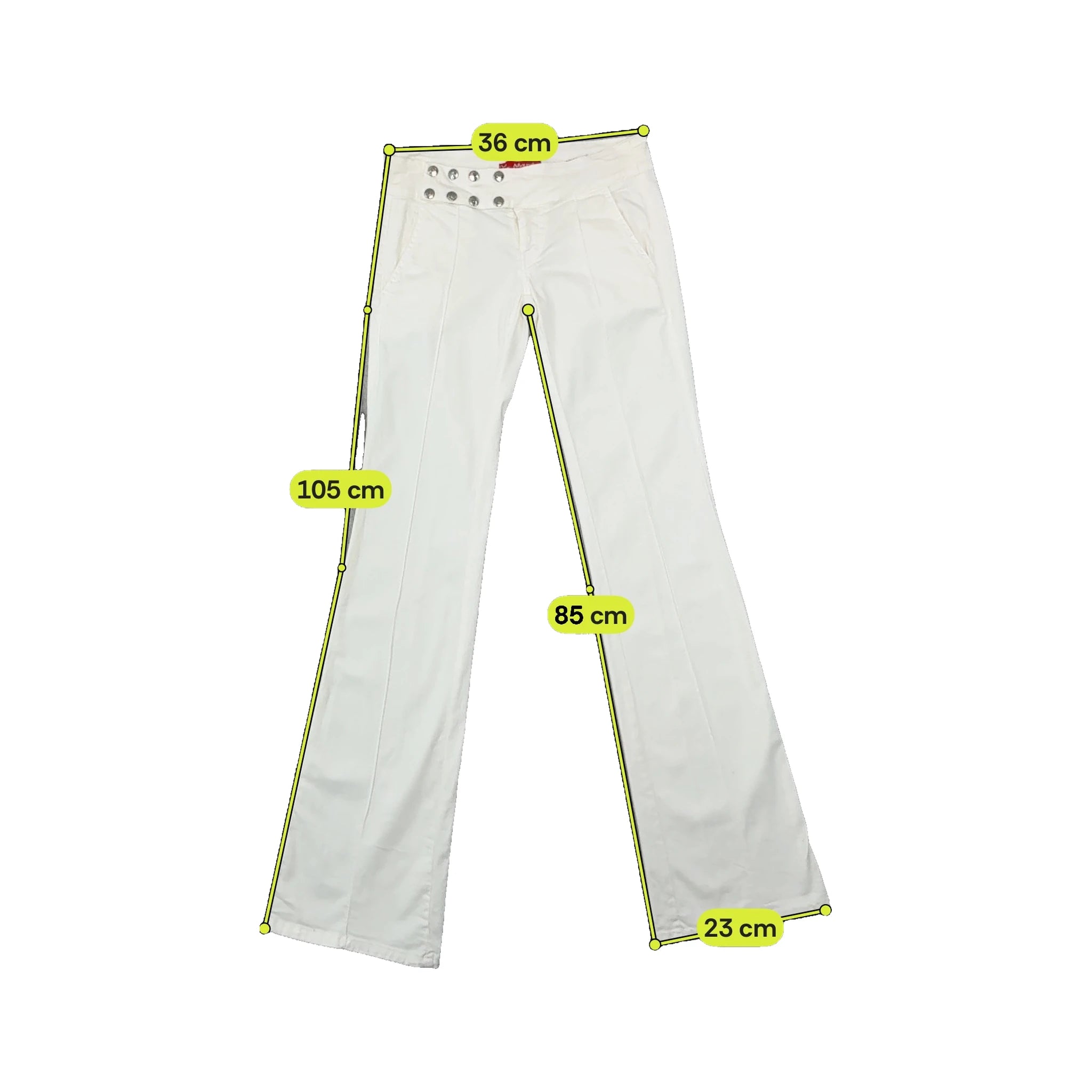White Flared Sailor Pants