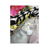 Vintage Floral Zebra Print Keyhole Blouse