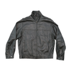 New Age by Mandle Black Leather Stand Collar Zip Jacket