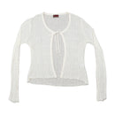 Revenge Open Knit Tie Front Cardigan