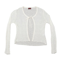 Revenge Open Knit Tie Front Cardigan