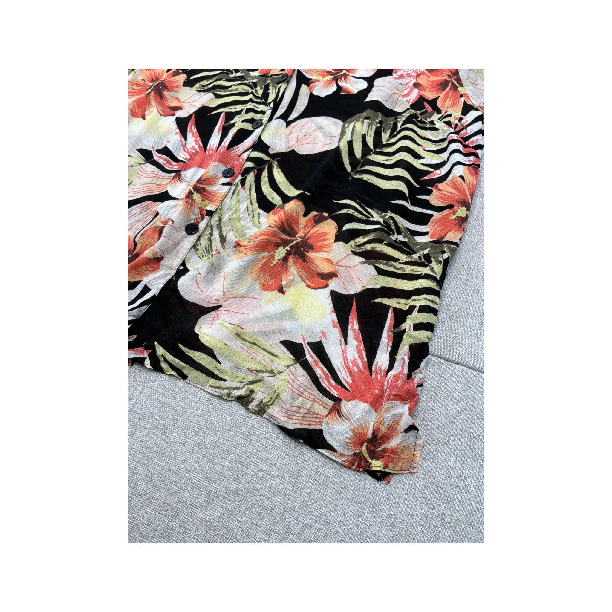 Bexley's Floral Zebra Print Button-Up Blouse