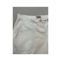 Crazy World by Biolife Vintage White Cotton Wide Leg Utility Pants