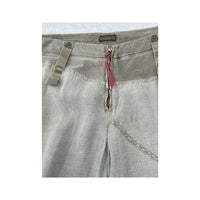 Vintage Blue Cult Wide Leg Patchwork Linen Blend Pants