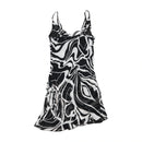 Specchio Abstract Print Cowl Neck Slip Dress