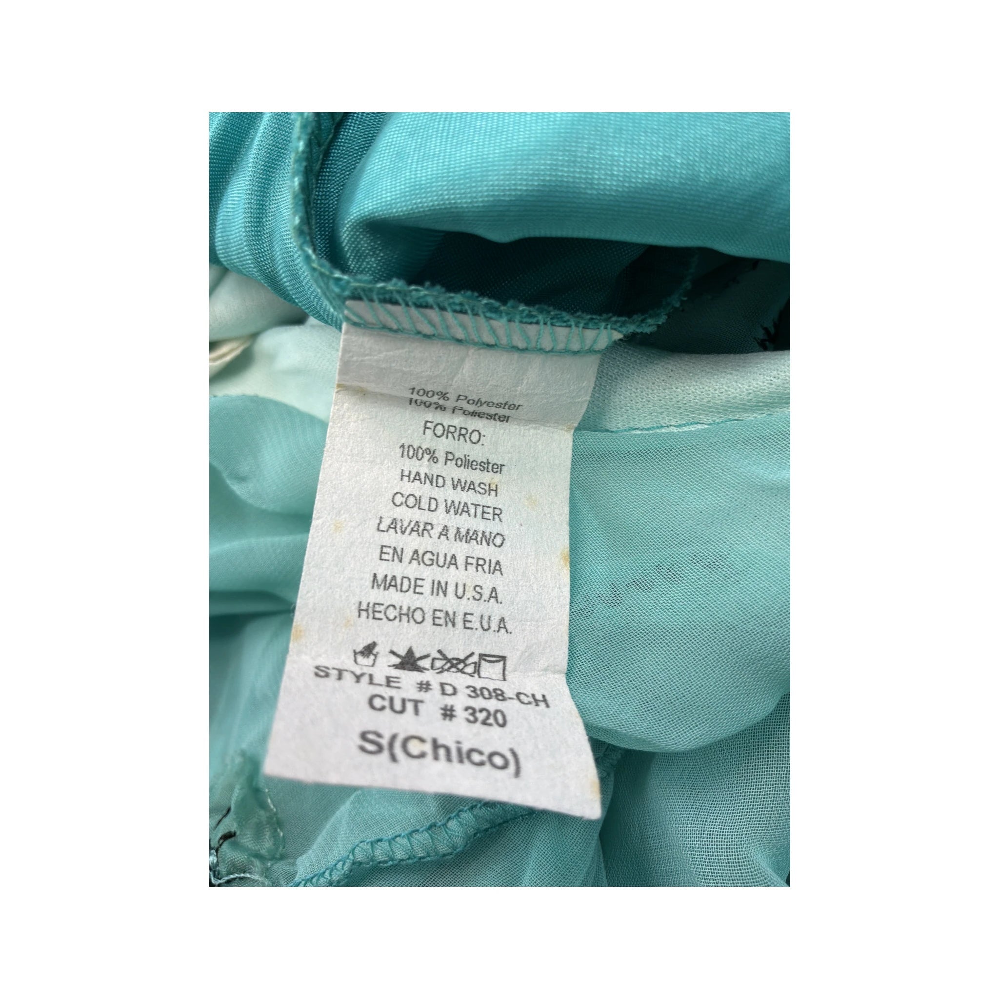 Byer Too Blue Halter Tiered Embellished Dress