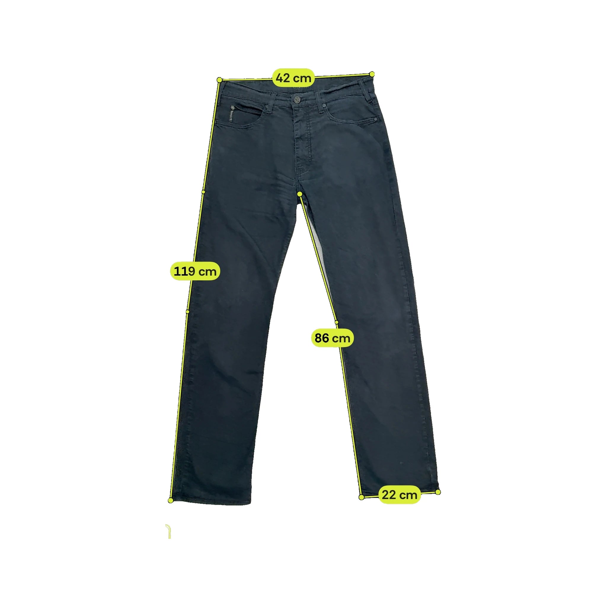 Armani Jeans Dark Wash Cotton Straight-Leg Five-Pocket Jeans