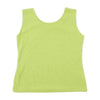 Y2K Lime Green Glitter Paradise Floral Cotton Tank Top