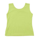 Y2K Lime Green Glitter Paradise Floral Cotton Tank Top