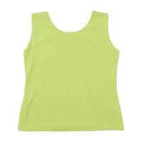Y2K Lime Green Glitter Paradise Floral Cotton Tank Top