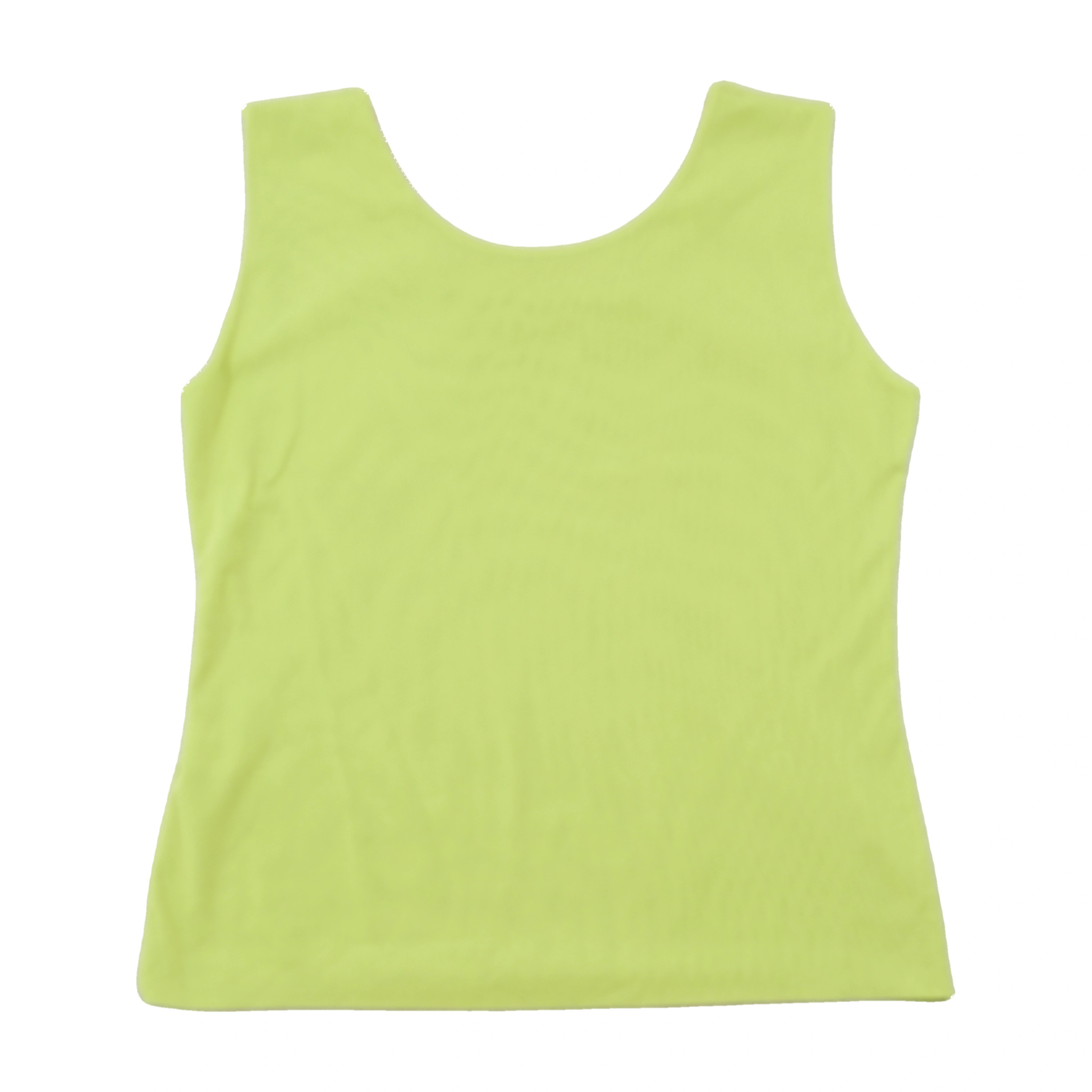 Y2K Lime Green Glitter Paradise Floral Cotton Tank Top