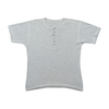 Vintage Heather Gray Ribbed Henley Shirt