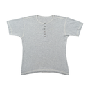 Vintage Heather Gray Ribbed Henley Shirt