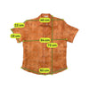 CANNELLA Orange Textured Short Sleeve Button Up Shirt