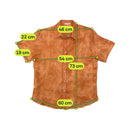 CANNELLA Orange Textured Short Sleeve Button Up Shirt