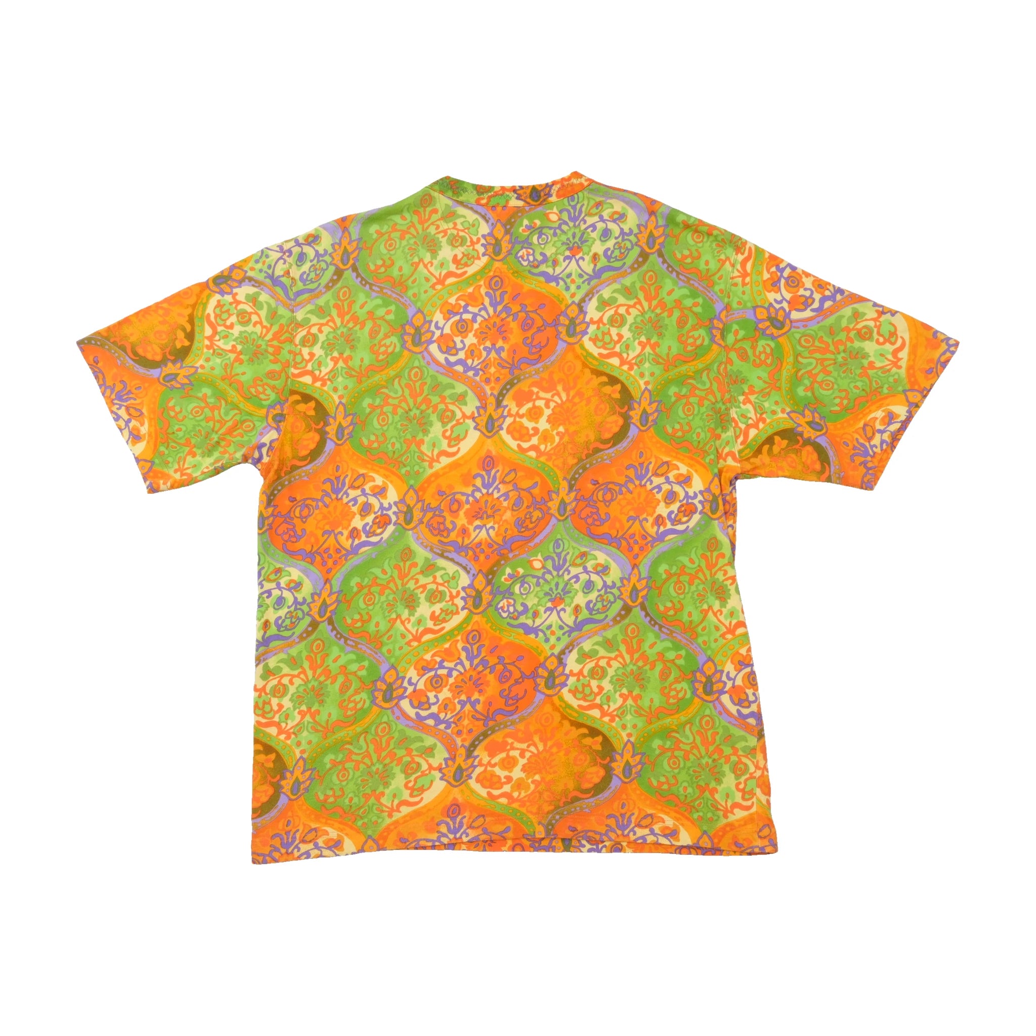 Sint Made in Italy Ornamental Tile Print Cotton Crewneck Shirt