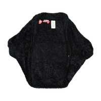 Miss Sixty Black Fuzzy Knit Capelete Sweater