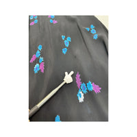 Vintage Black Floral Sleeveless Maxi Dress