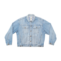 Outsider Italia Vintage Light Wash Cotton Denim Trucker Jacket