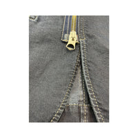 Armani Jeans Dark Wash Denim Zip Jacket with Logo Patches