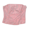 Sixth Sense Embroidered Sequin Lace Up Corset Tank Top