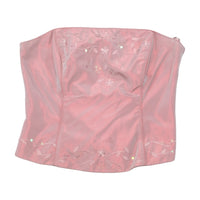 Sixth Sense Embroidered Sequin Lace Up Corset Tank Top