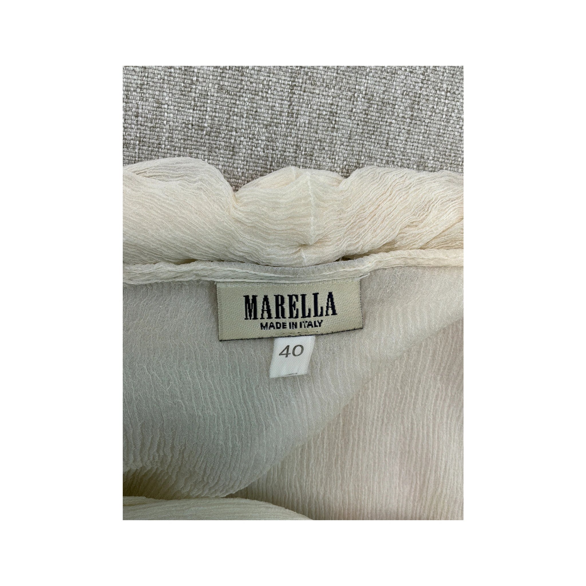 Marella Sleeveless Silk Tie Neck Blouse (Edit Image)