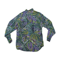 Dornbusch Tropical Leaf Print Button-Up Shirt