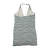 PATRIZIA PEPE Striped V Neck Halter Blouse